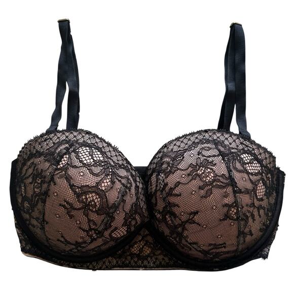 Victoria’s Secret Very Sexy Black Lace Bra Size 32DDD - Picture 1 of 9